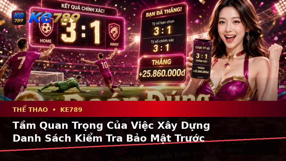 Xây Dựng Danh Sách Kiểm Tra Bảo Mật Trước Khi Sử Dụng Thể Thao KE789: Phân Tích Tỷ Số Trận Đấu Tại ke789pg.uk.com