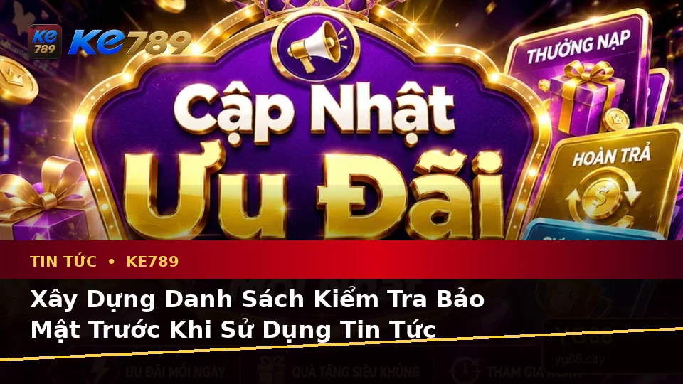 Xây Dựng Danh Sách Kiểm Tra Bảo Mật Trước Khi Sử Dụng Tin Tức KE789: Quy Trình An Toàn Đọc Ưu Đãi, Điều Kiện Khuyến Mãi Tại ke789pg.uk.com