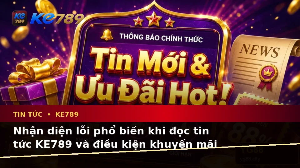 Tin Tức KE789 Tại ke789pg.uk.com: Nhận Diện Lỗi Phổ Biến Và Cách Xử Lý Có Trách Nhiệm Với Tin Khuyến Mãi Theo Quy Trình An Toàn